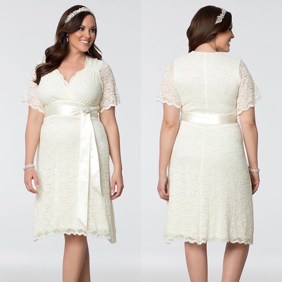 Kiyonna Dresses & Skirts - Kiyonna Lace Confections Short Wedding Dress